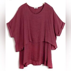 Umgee | Layered Burgundy Tunic Top